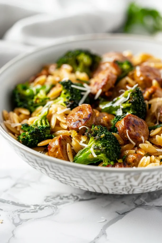 Chicken Sausage and Broccoli Orzo