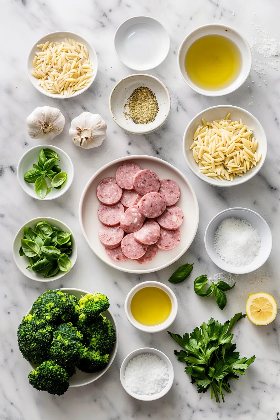 Chicken Sausage and Broccoli Orzo