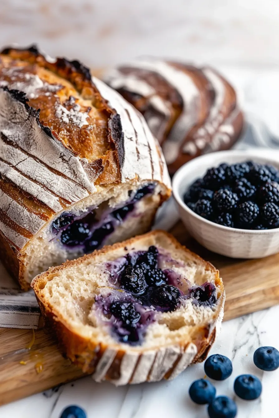 Lemon Blueberry Sourdough Bread