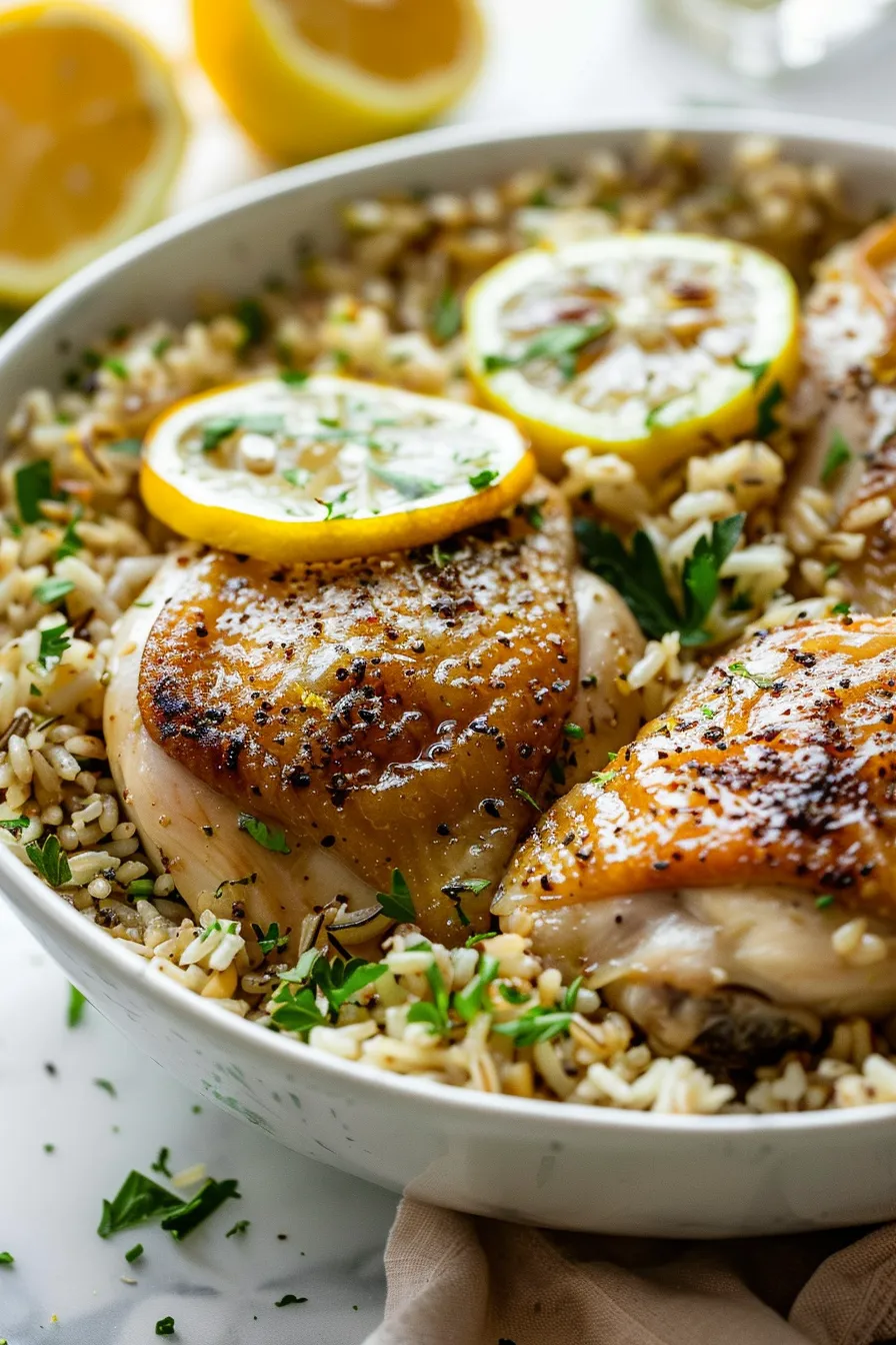 One Pot Greek Chicken and Rice