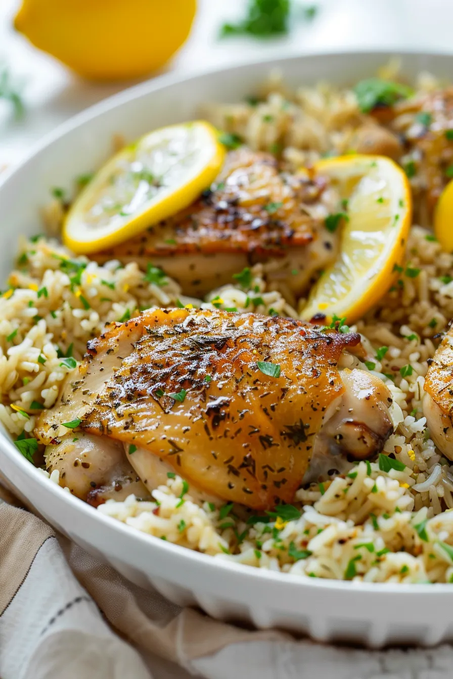 One Pot Greek Chicken and Rice