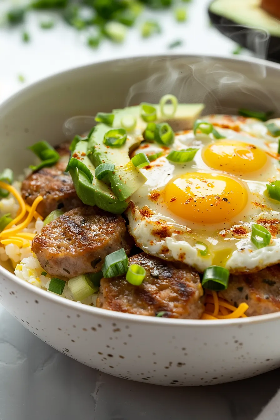 Sausage Egg Keto Breakfast Bowls