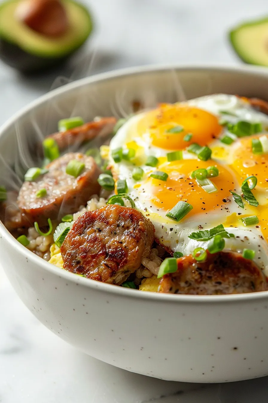 Sausage Egg Keto Breakfast Bowls