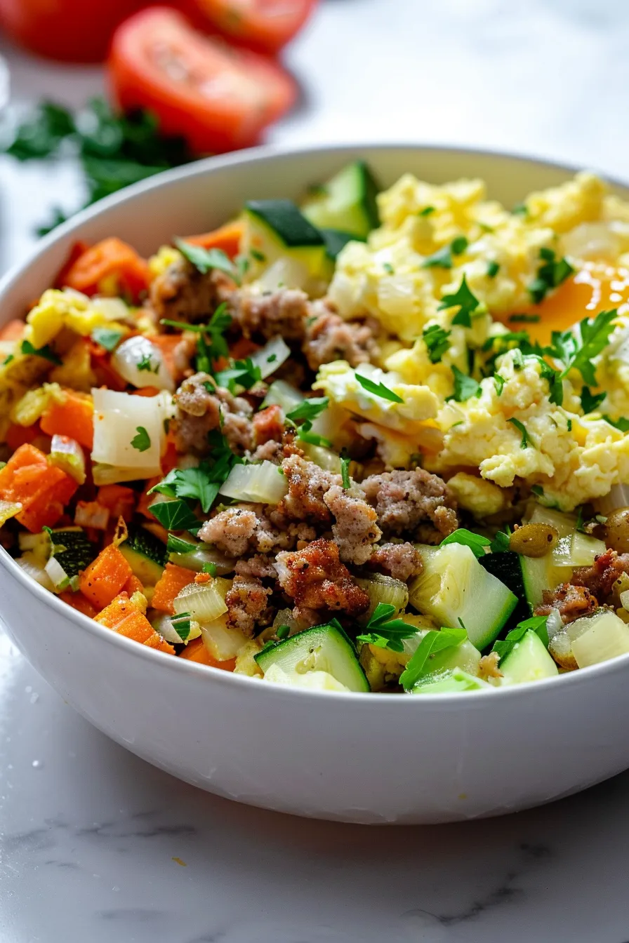 Sausage & Sweet Potato Breakfast Bowl