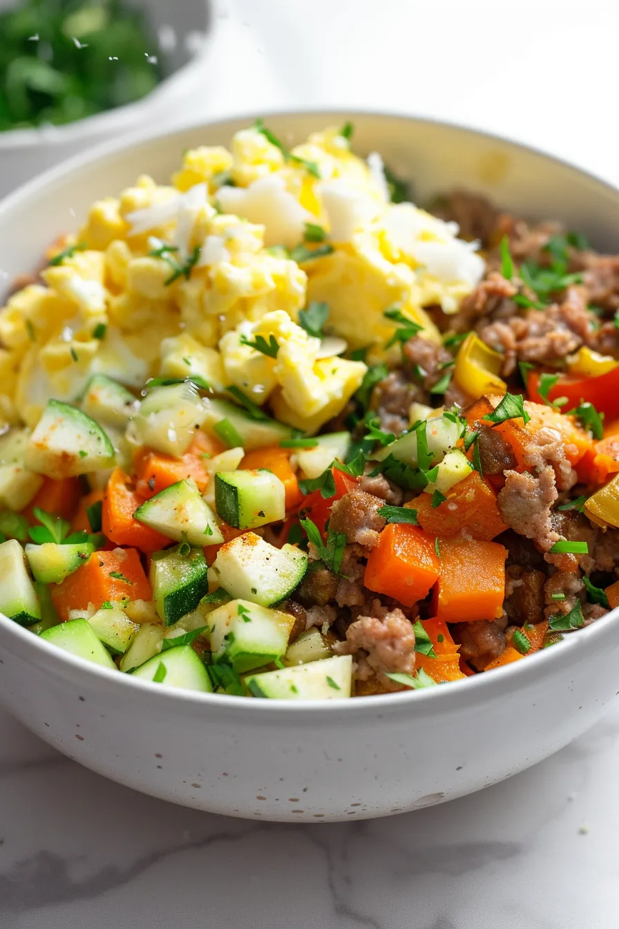 Sausage & Sweet Potato Breakfast Bowl