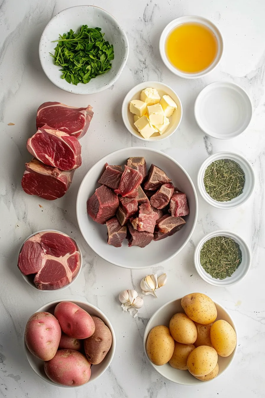 Slow Cooker Garlic Butter Beef with Potatoes