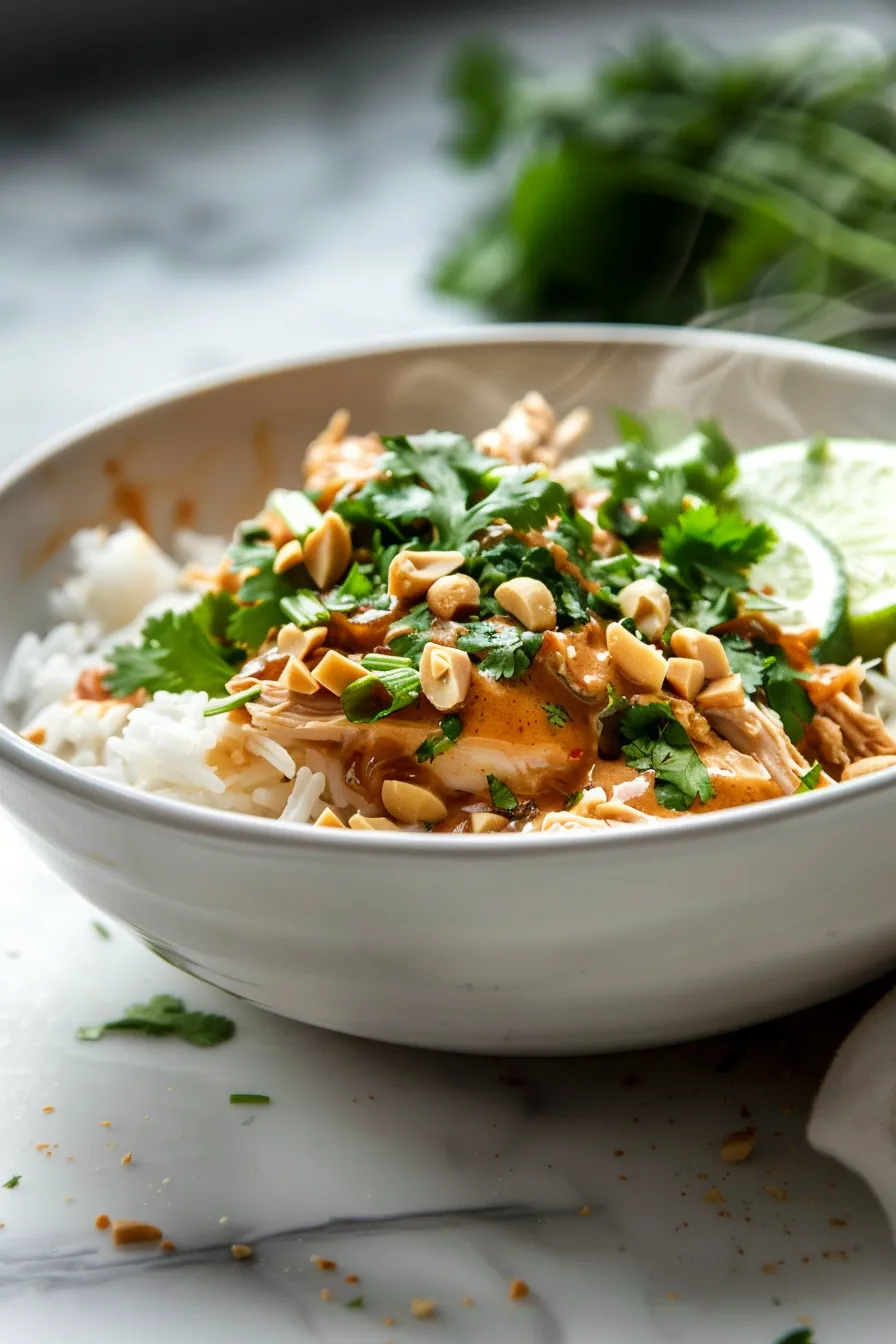 Slow Cooker Thai Peanut Chicken