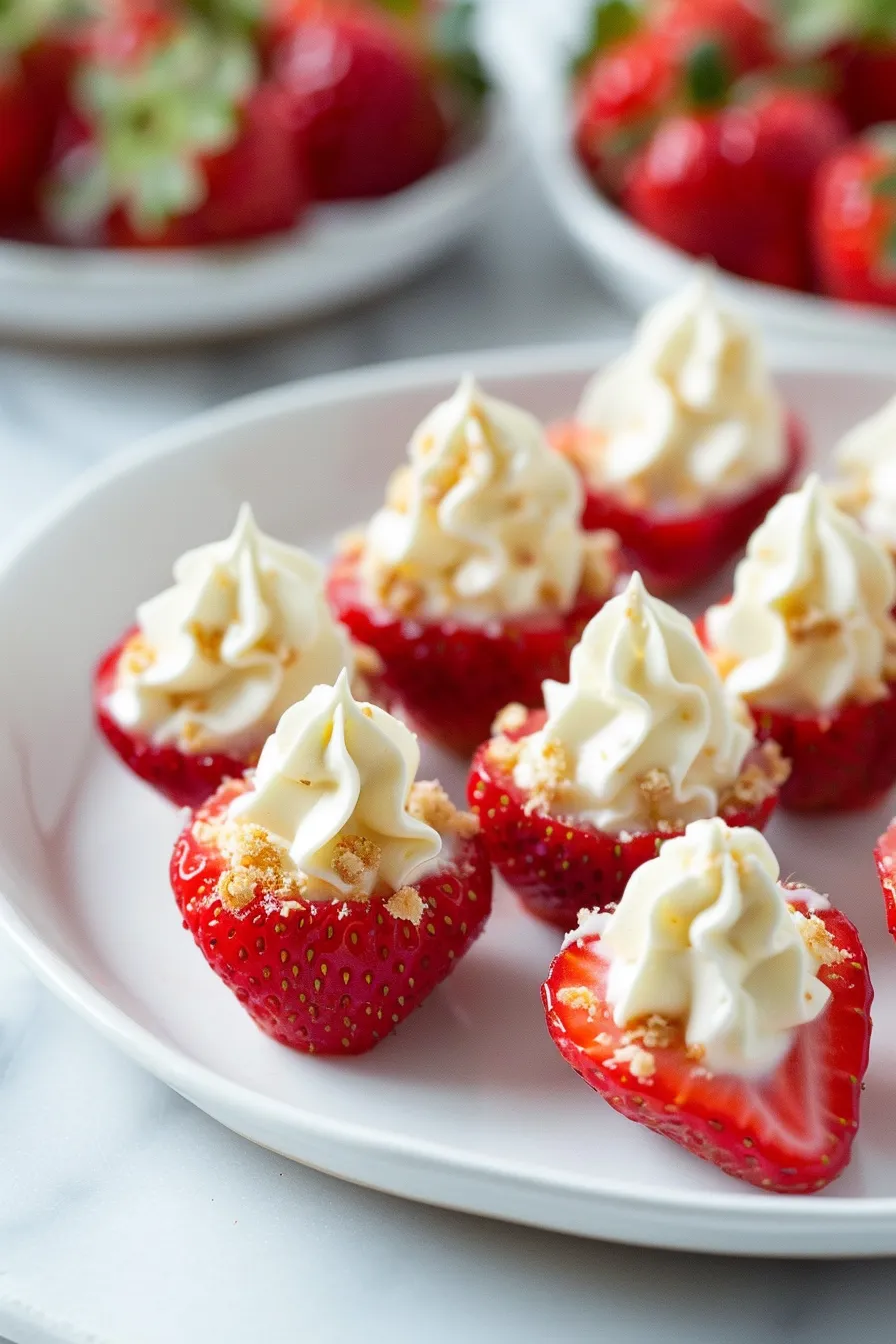 Deviled Strawberries cheesecake