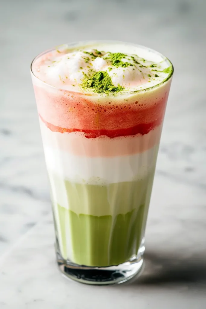 Iced Strawberry Matcha Latte