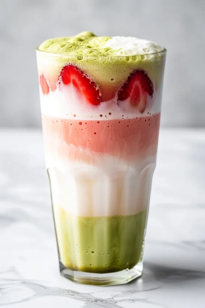 Iced Strawberry Matcha Latte